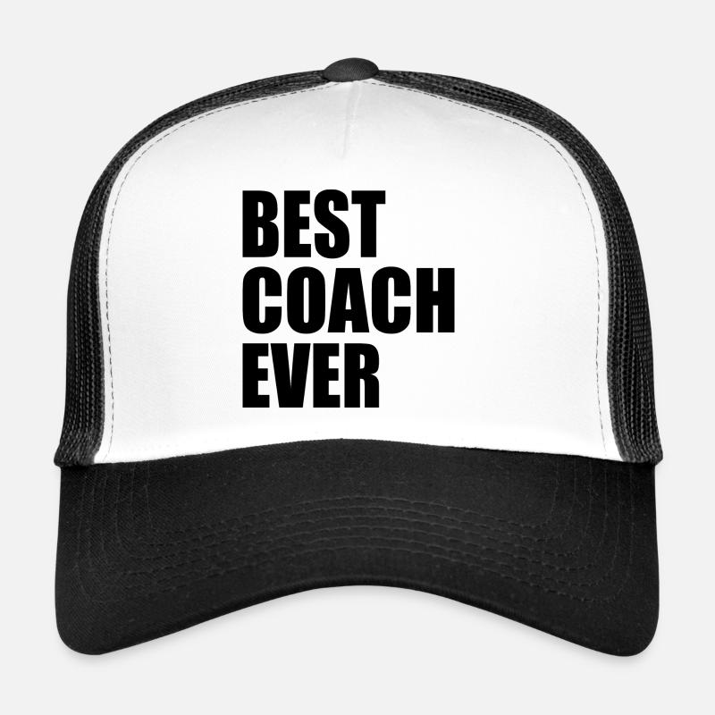 Best coach ever - Trucker Cap - Weiß/Schwarz