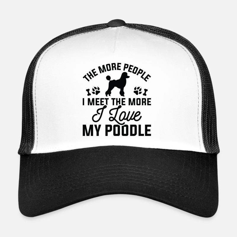 J’aime mon caniche Casquette trucker 