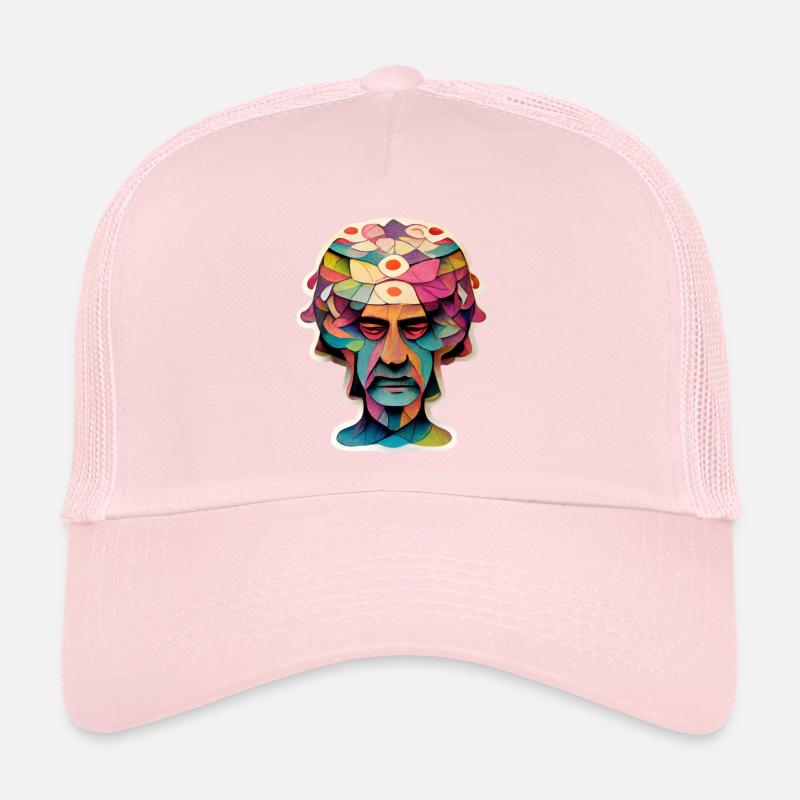 Psychedelic Head Trucker Cap