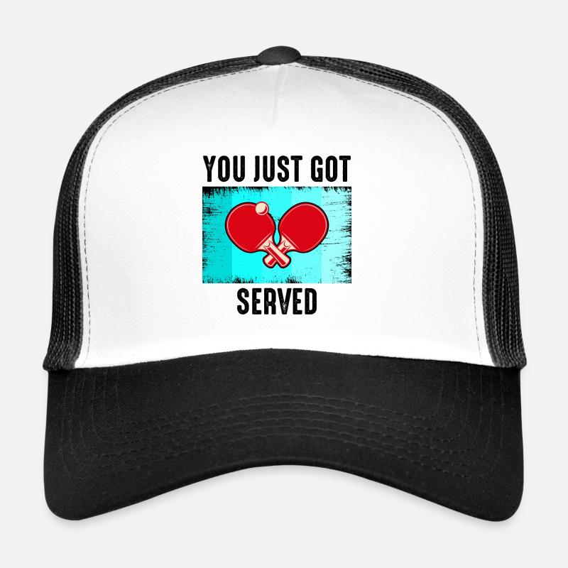 Ping Pong Master Entraîneur de Tennis de Table Paddle Player Casquette trucker 