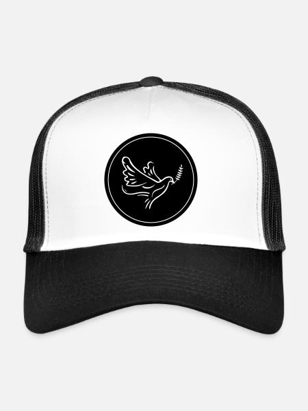 Pigeon Circle - Trucker Cap - white/black - Front