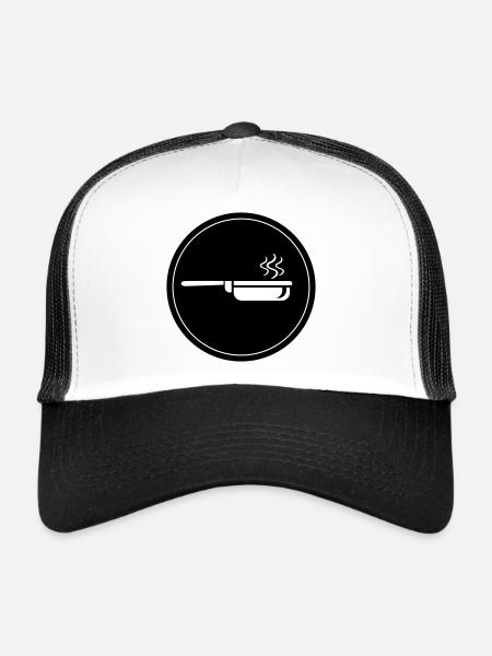 Cooking pan - Trucker Cap - white/black - Front