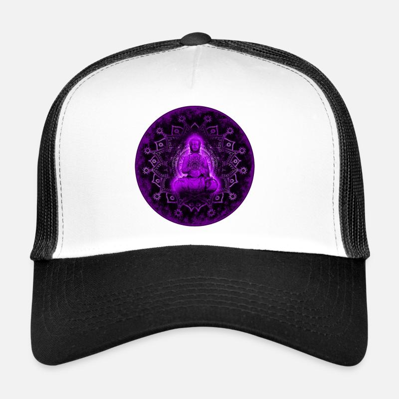 Buddha - Trucker Cap - Weiß/Schwarz