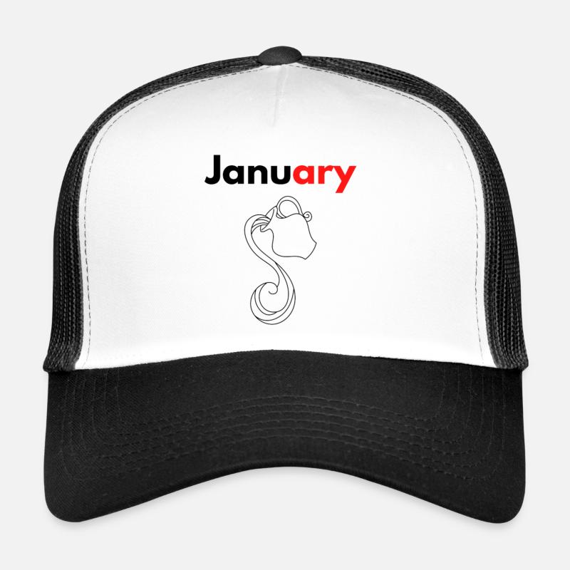 Monat mit seinem Sternzeichen Wassermann/Januar Trucker Cap