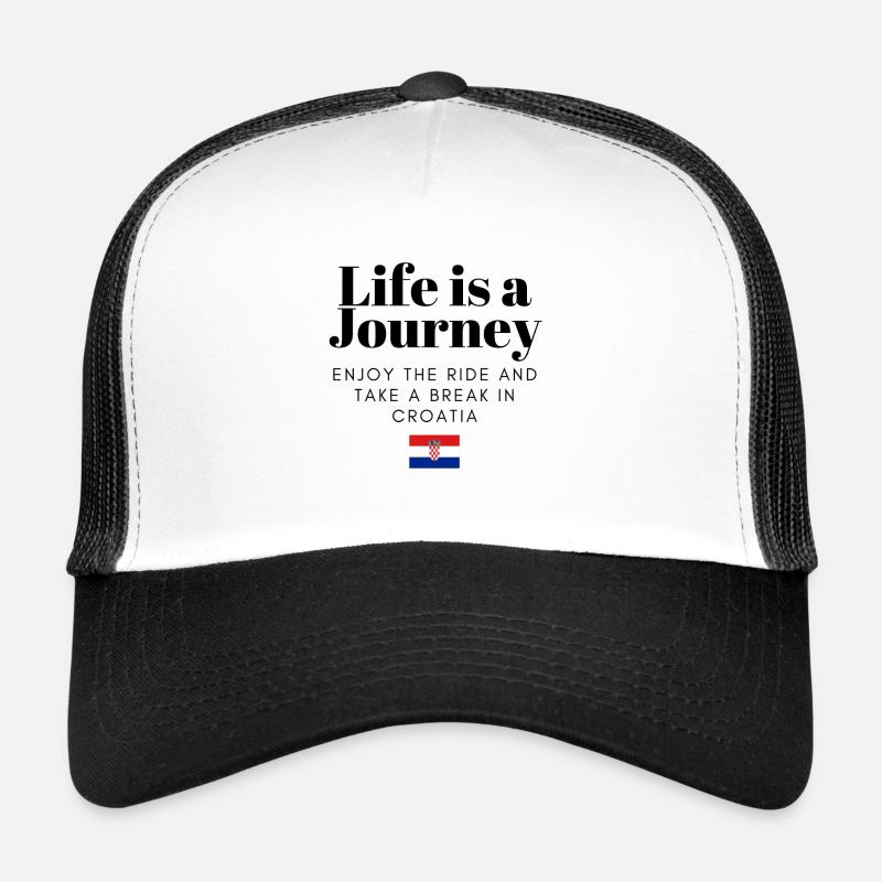 Reise nach Kroatien - Trucker Cap - Weiß/Schwarz