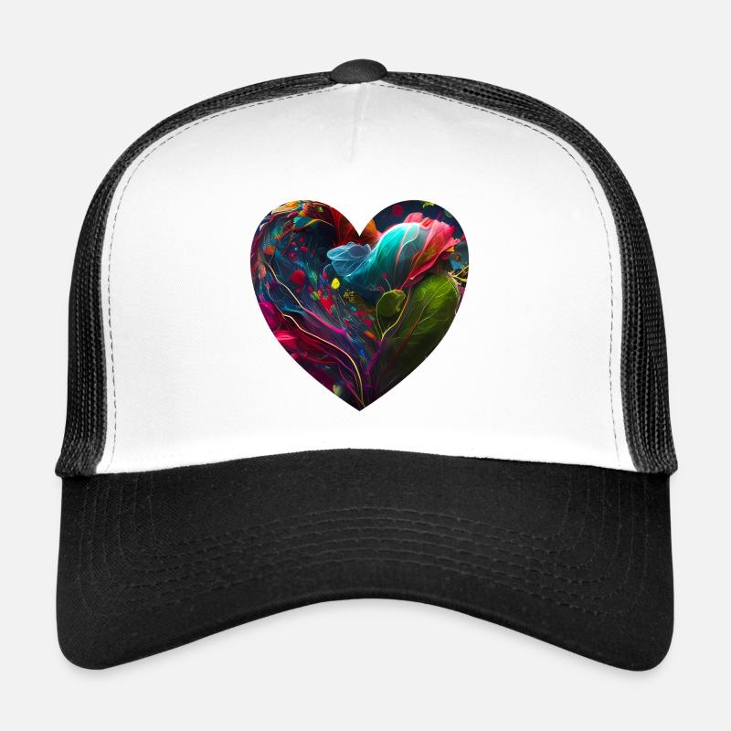 Heart with bright colors Trucker Cap