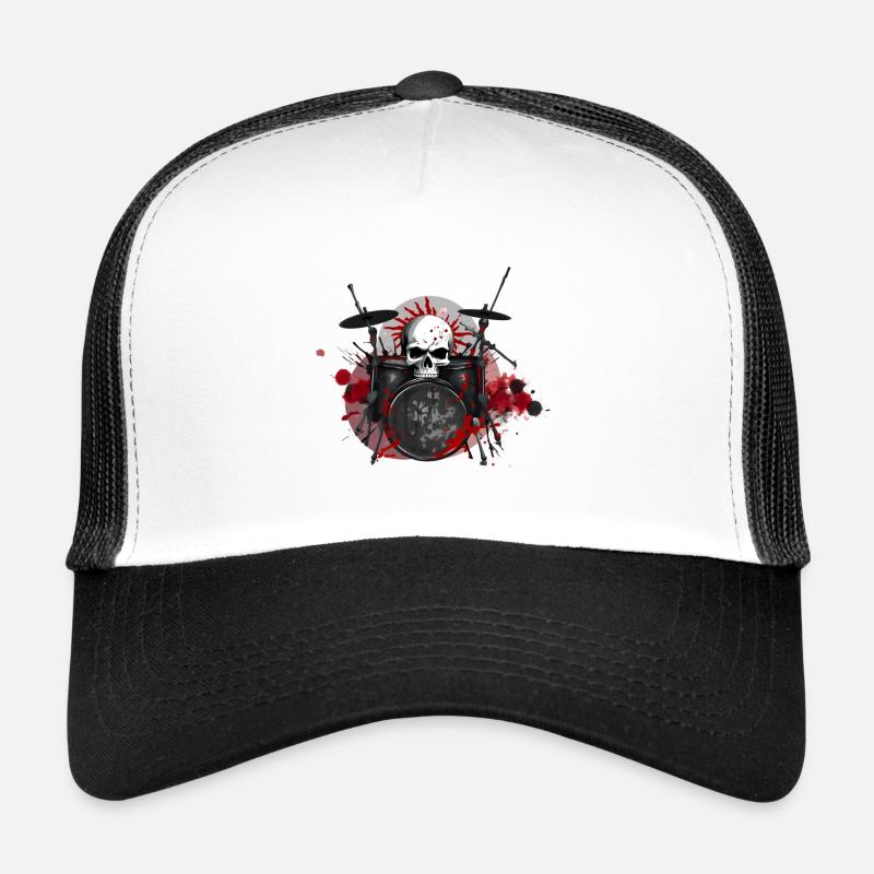 Drums crazy - Trucker Cap - Weiß/Schwarz