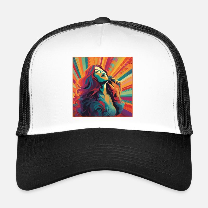 Sängerin Musik - Trucker Cap - Weiß/Schwarz