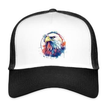 Eagle Wild Bird Colorful - Trucker Cap - white/black - Front