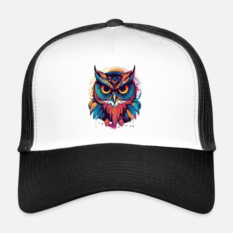 Cute boho owl indie colorful Trucker Cap