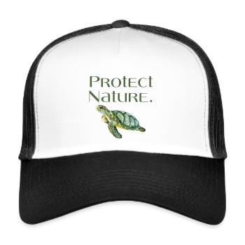 Protect Nature - Protect Nature - Turtle - Trucker Cap - white/black - Front