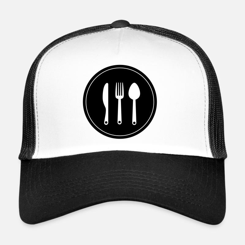 Gabel Besteck - Trucker Cap - Weiß/Schwarz