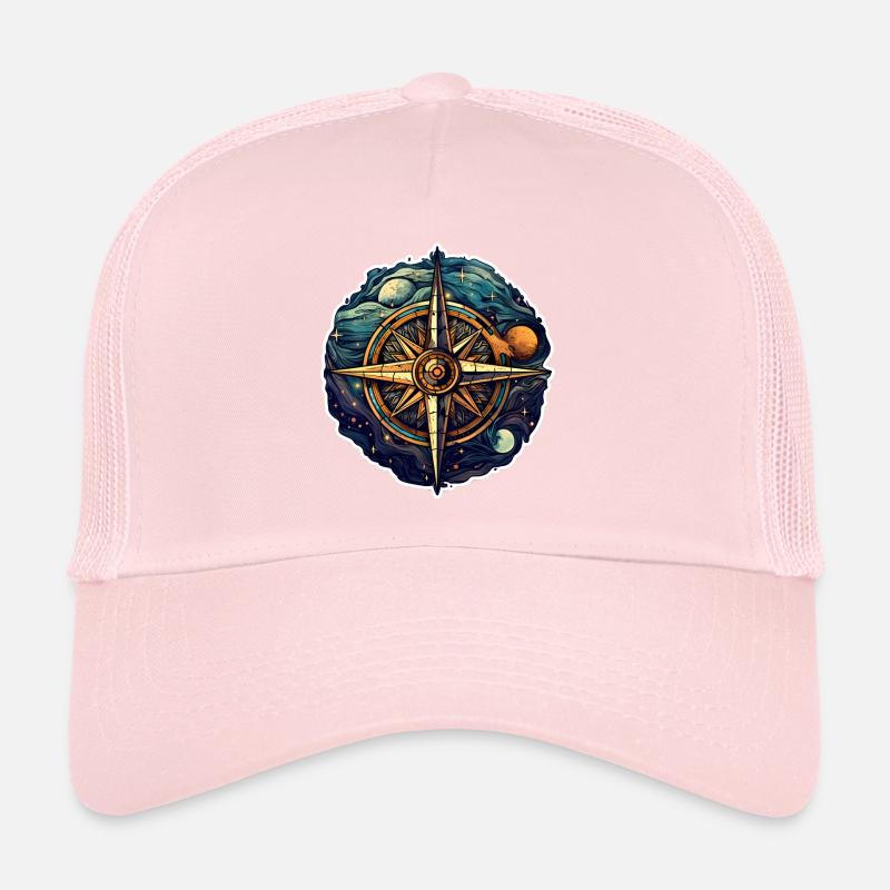 Beautiful Boho Compass - Sun, Moon and Cosmos Trucker Cap
