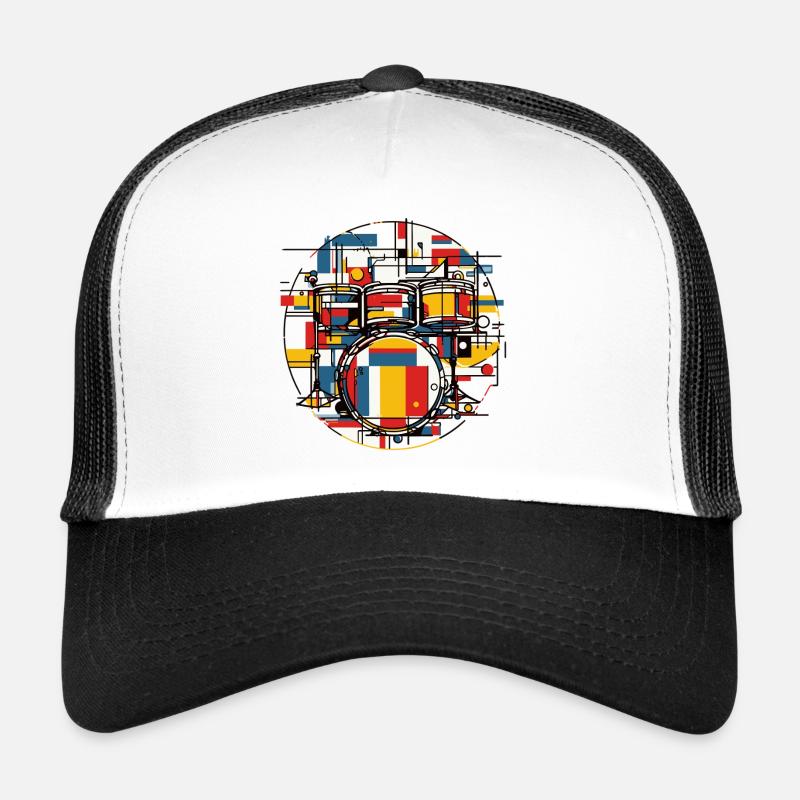 Drums Schlagzeug - Trucker Cap - Weiß/Schwarz
