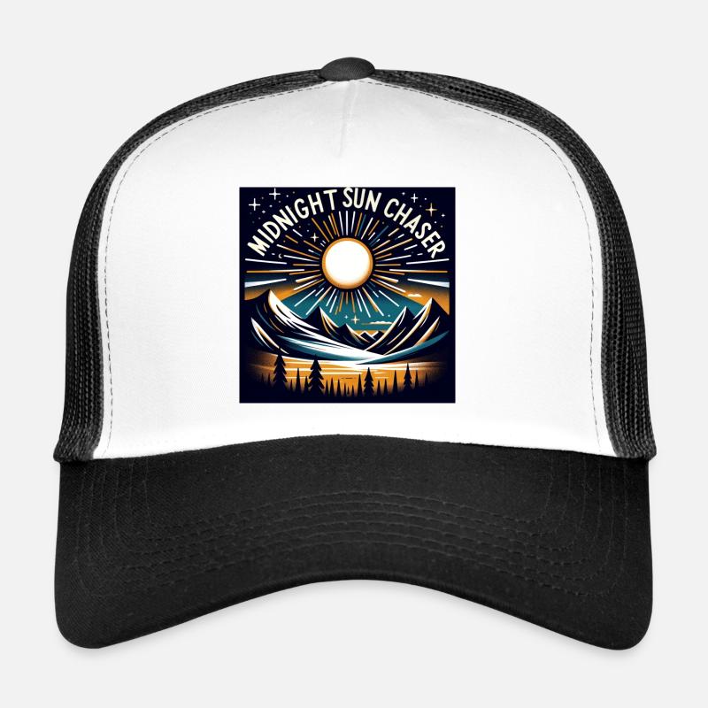 Mitternachtssonne Jäger - Trucker Cap - Weiß/Schwarz