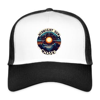 Midnight Sun Chaser - Trucker Cap - white/black - Front