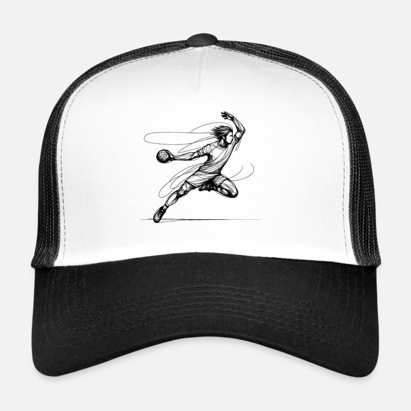 Handballer - single-line-drawing Trucker Cap