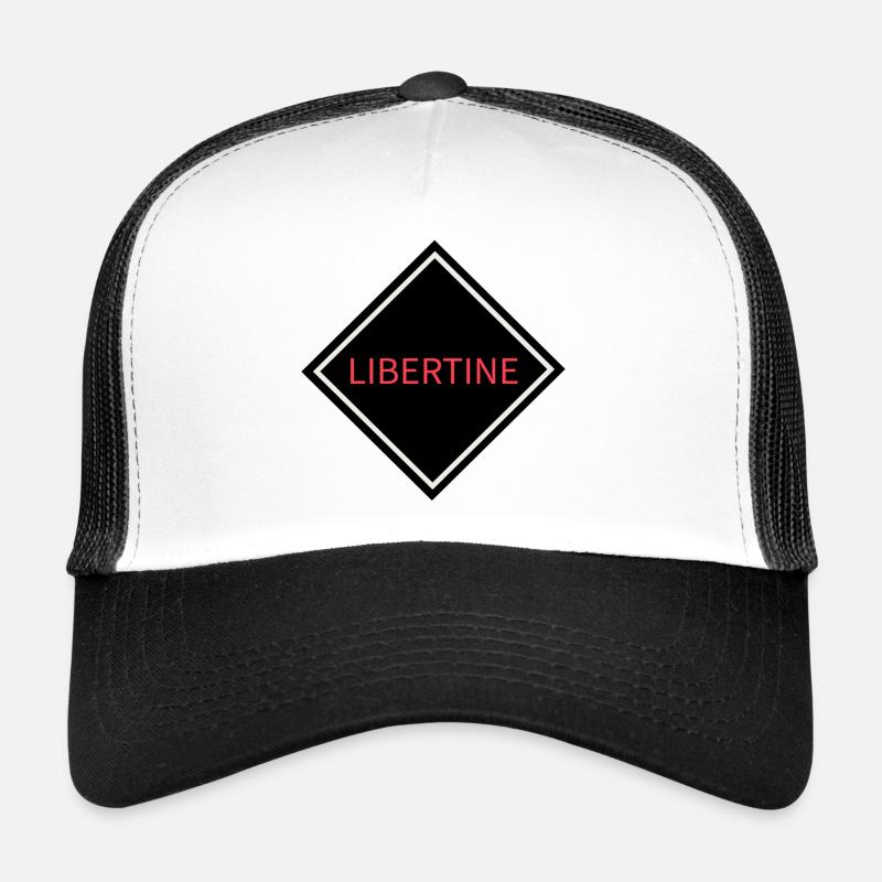Libertine Warnschild - Trucker Cap - Weiß/Schwarz