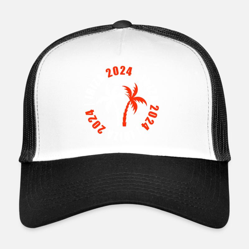 Ibiza 2024 Urlaub - Trucker Cap - Weiß/Schwarz