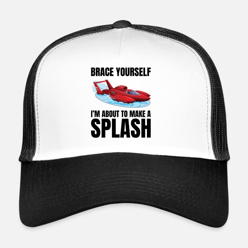Splash Alert: Hydroplane Racing Fun Water Sport Trucker Cap