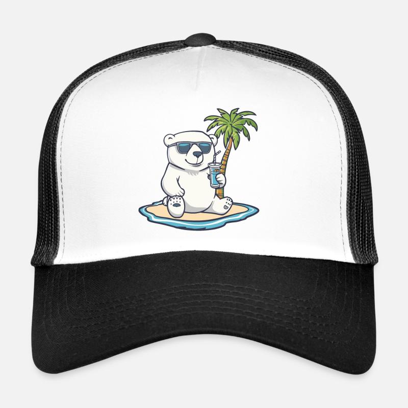 Eisbär Sommer Strand Urlaub Trucker Cap