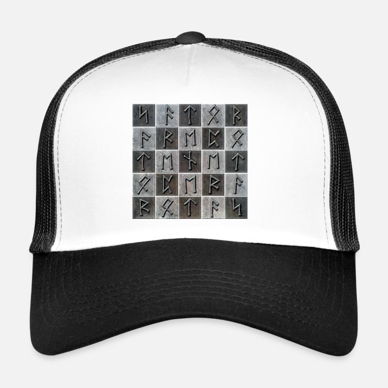 Sator Arepo Runes - Trucker Cap - white/black