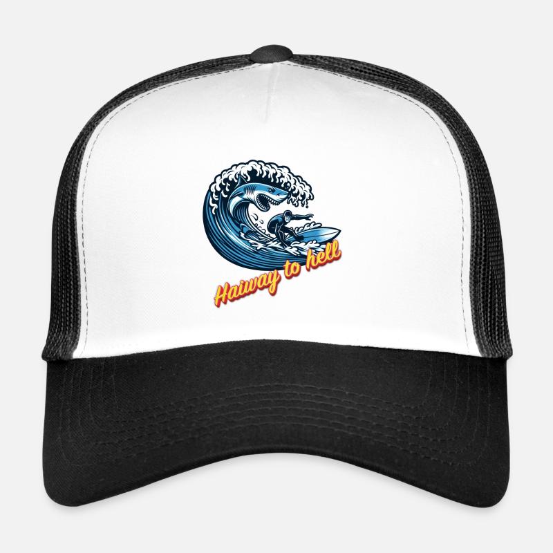 Haiway to hell - Trucker Cap - Weiß/Schwarz
