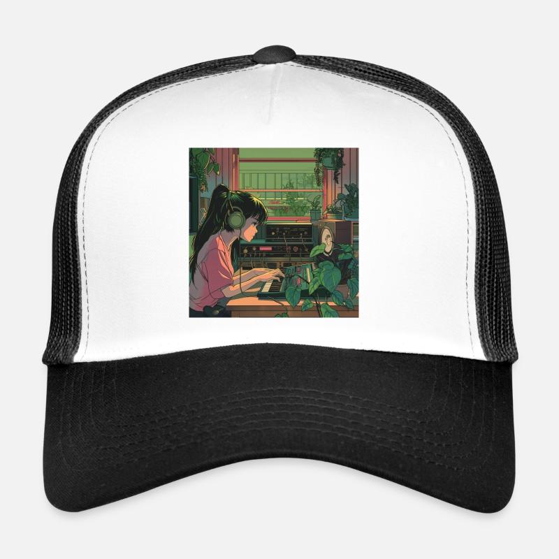 Plantes et musique - Impression de mode de haute qualité Casquette trucker 
