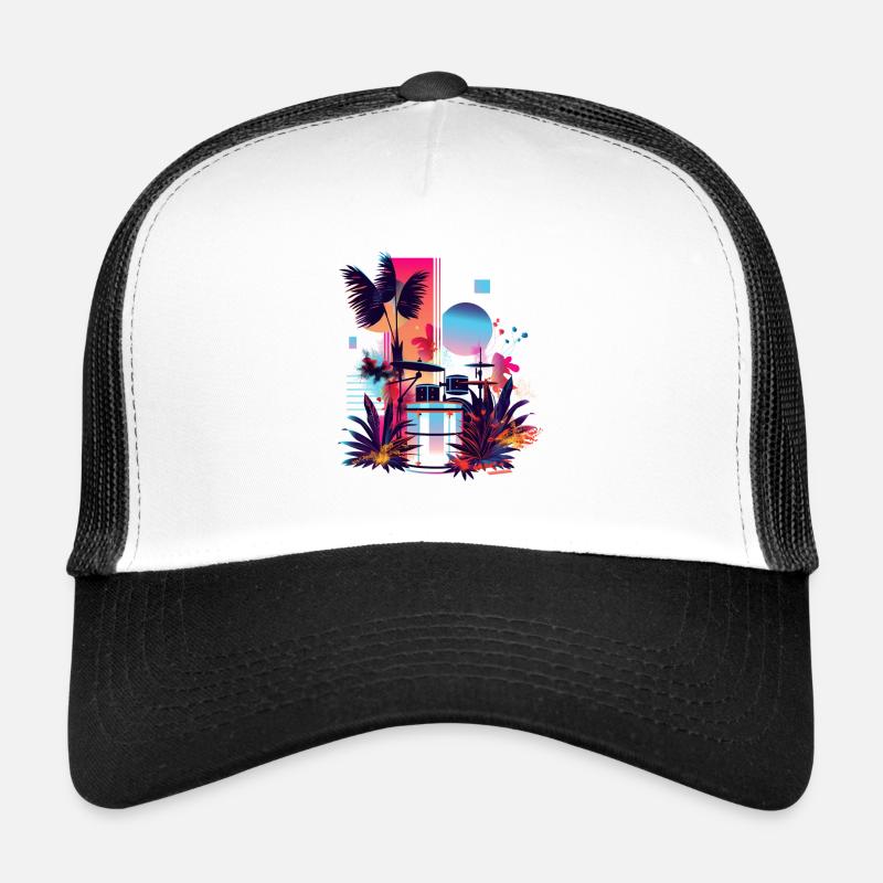 Plantes et musique - Impression de mode de haute qualité Casquette trucker 