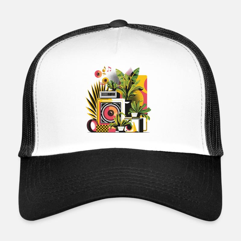 Plantes et musique - Impression de mode de haute qualité Casquette trucker 