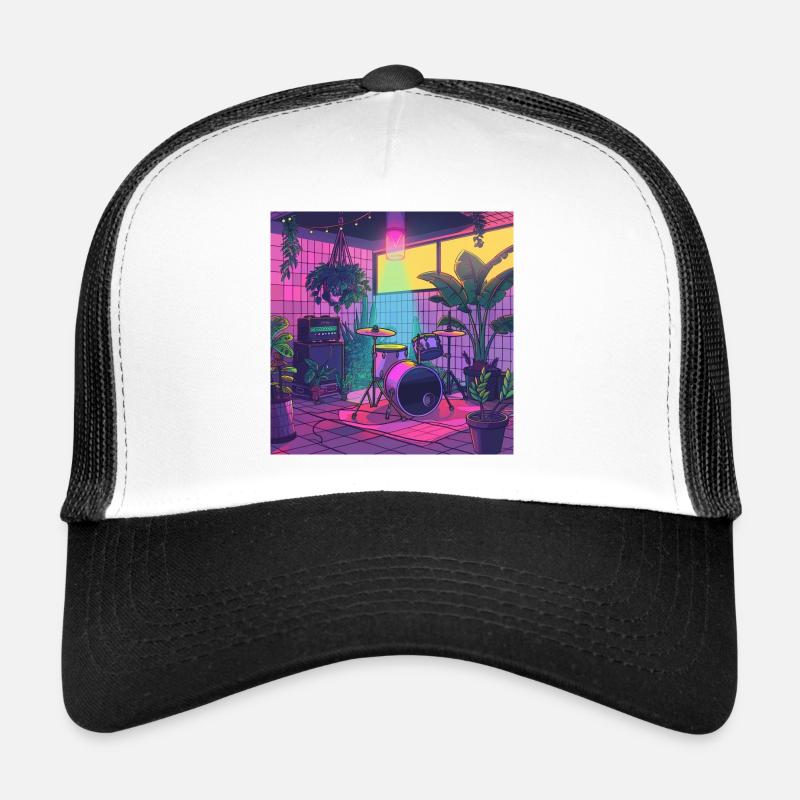 Plantes et musique - Impression de mode de haute qualité Casquette trucker 