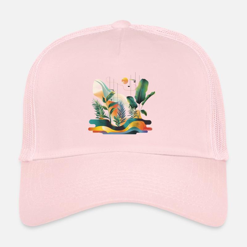 Plantes et musique - Impression de mode de haute qualité Casquette trucker 