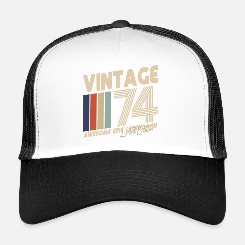 1974 - Trucker Cap - Weiß/Schwarz