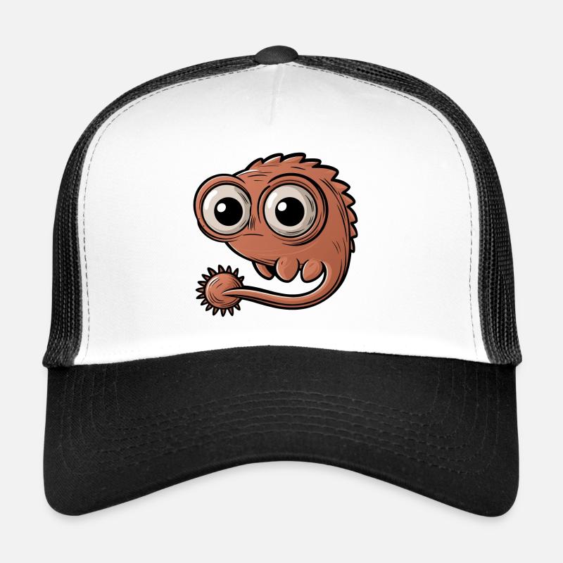 Drôle de petit monstre avec de grands yeux Casquette trucker 