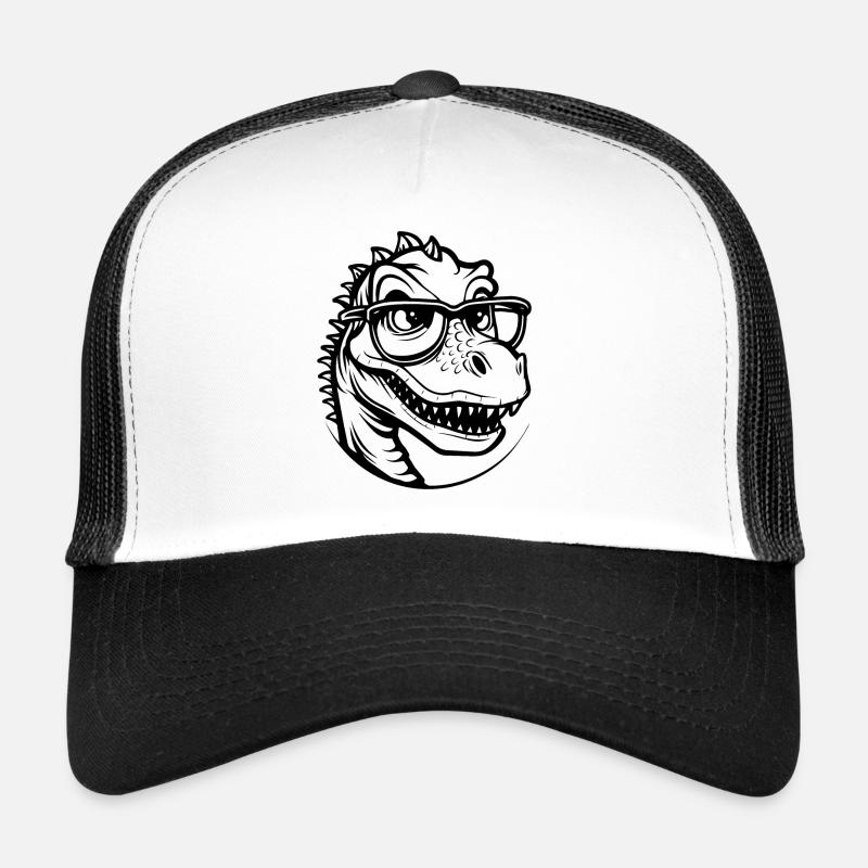 Dinosaurier Dino - Trucker Cap - Weiß/Schwarz