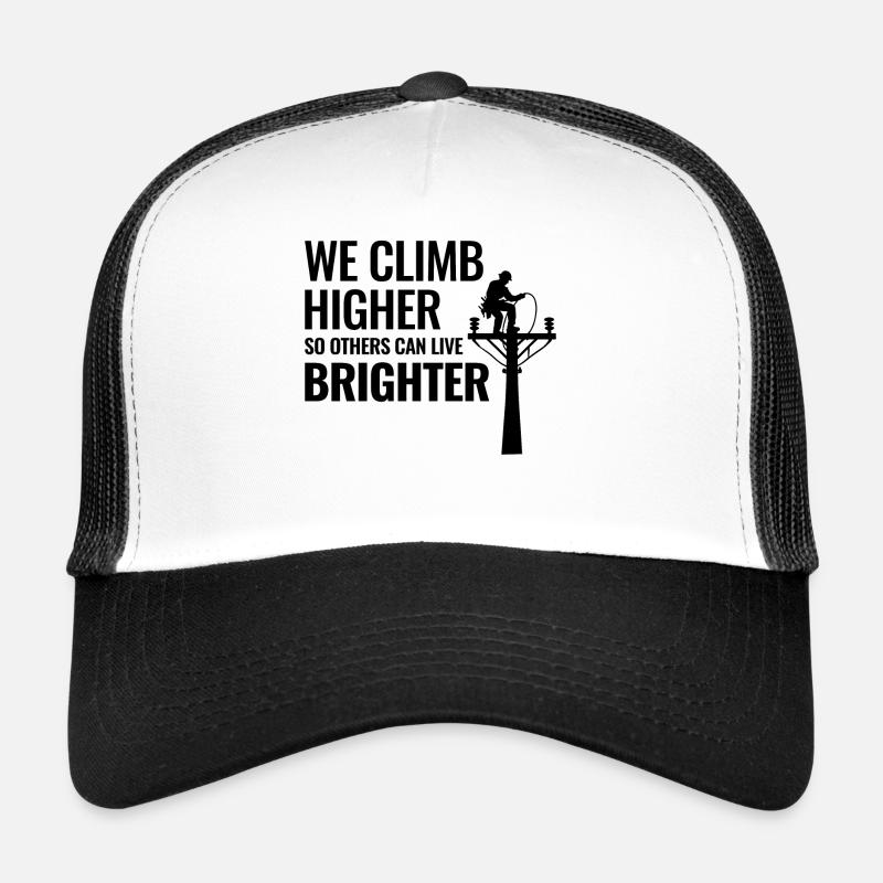 Lineman Climb Higher Bright Future Power Grid Trucker Cap