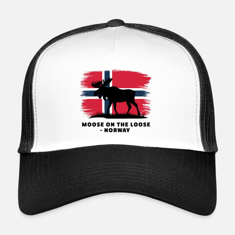 moose on the loose norway Trucker Cap