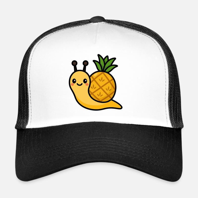 Snail Anna - Trucker Cap - white/black