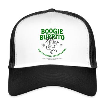 Boogie Burrito – Spice up your Soul – TexMex Shirt - Trucker Cap - white/black - Front