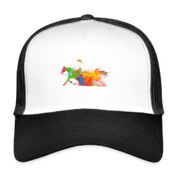 riding western riding - Trucker Cap - white/black - Front