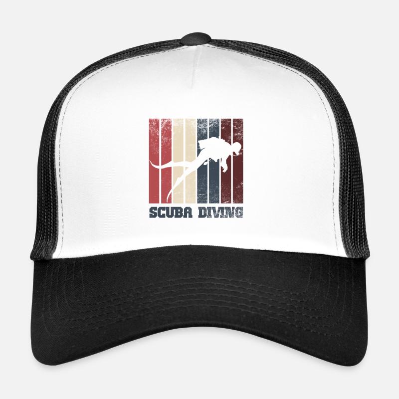 scuba diving scuba diver - Trucker Cap - white/black