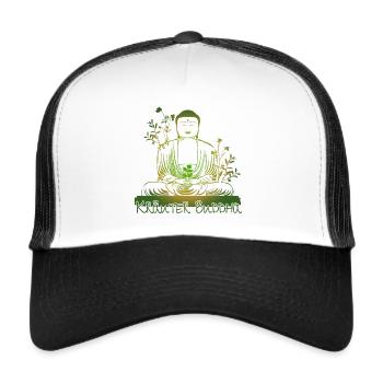 kraeuter buddha gruen - Trucker Cap - Weiß/Schwarz - Vorne