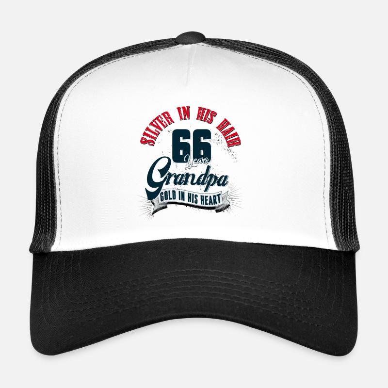 Grand-père, 66e anniversaire, 66 ans, présent Casquette trucker 