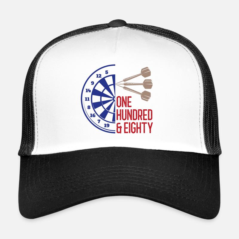 One hundred eighty gift darts throwing skewer - Trucker Cap - white/black