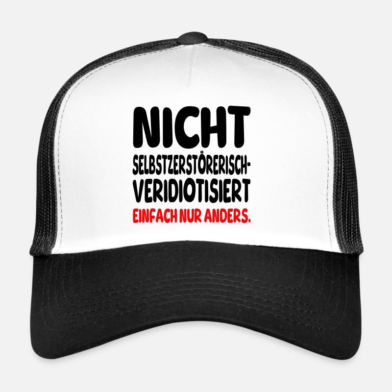 einfach nur anders - Trucker Cap - Weiß/Schwarz
