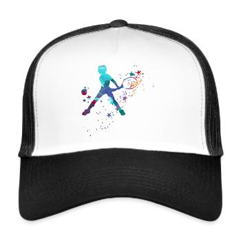 tennis,backhand,tennis player,boy,child - Trucker Cap - white/black - Front