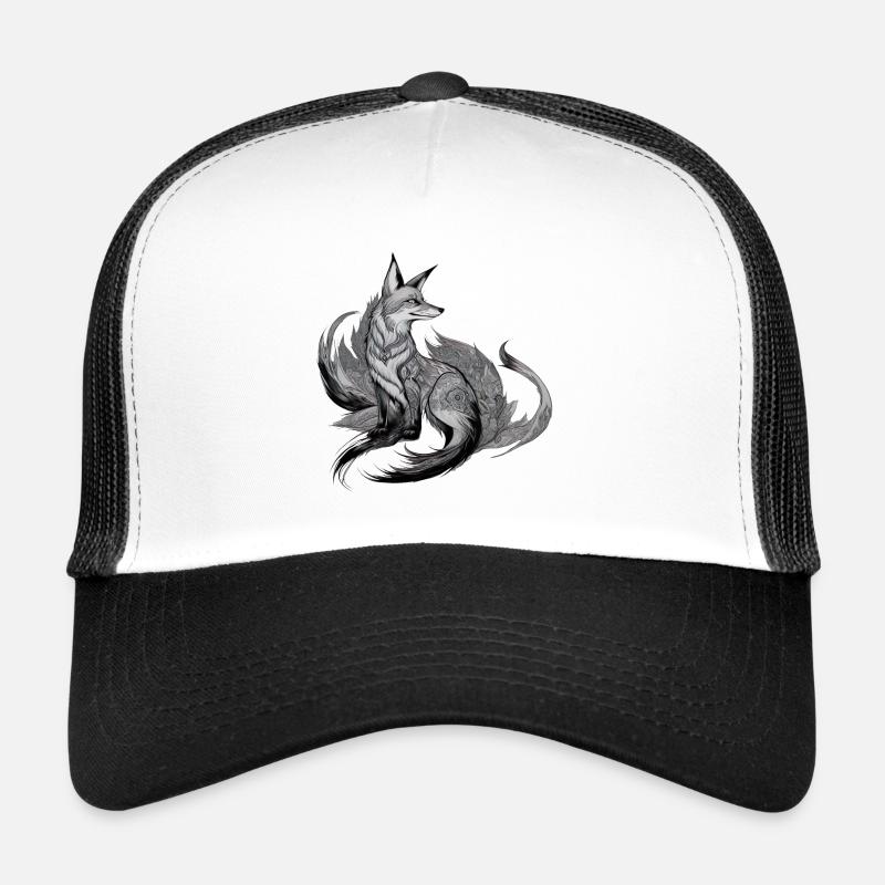 Fox Mandala Drawing Complex Nature Wilderness Trucker Cap