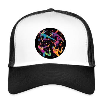 dancer, dancing, illustration, dancer, graffiti - Trucker Cap - white/black - Front