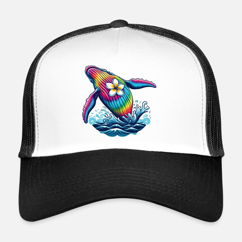 Tie Dye Baleine Croisière Vacances 2024 Hawaii Casquette trucker 