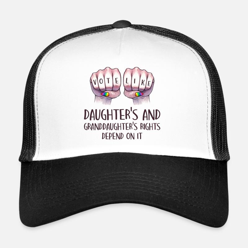 Oma Feminismus Kleines Mädchen Oma - Trucker Cap - Weiß/Schwarz